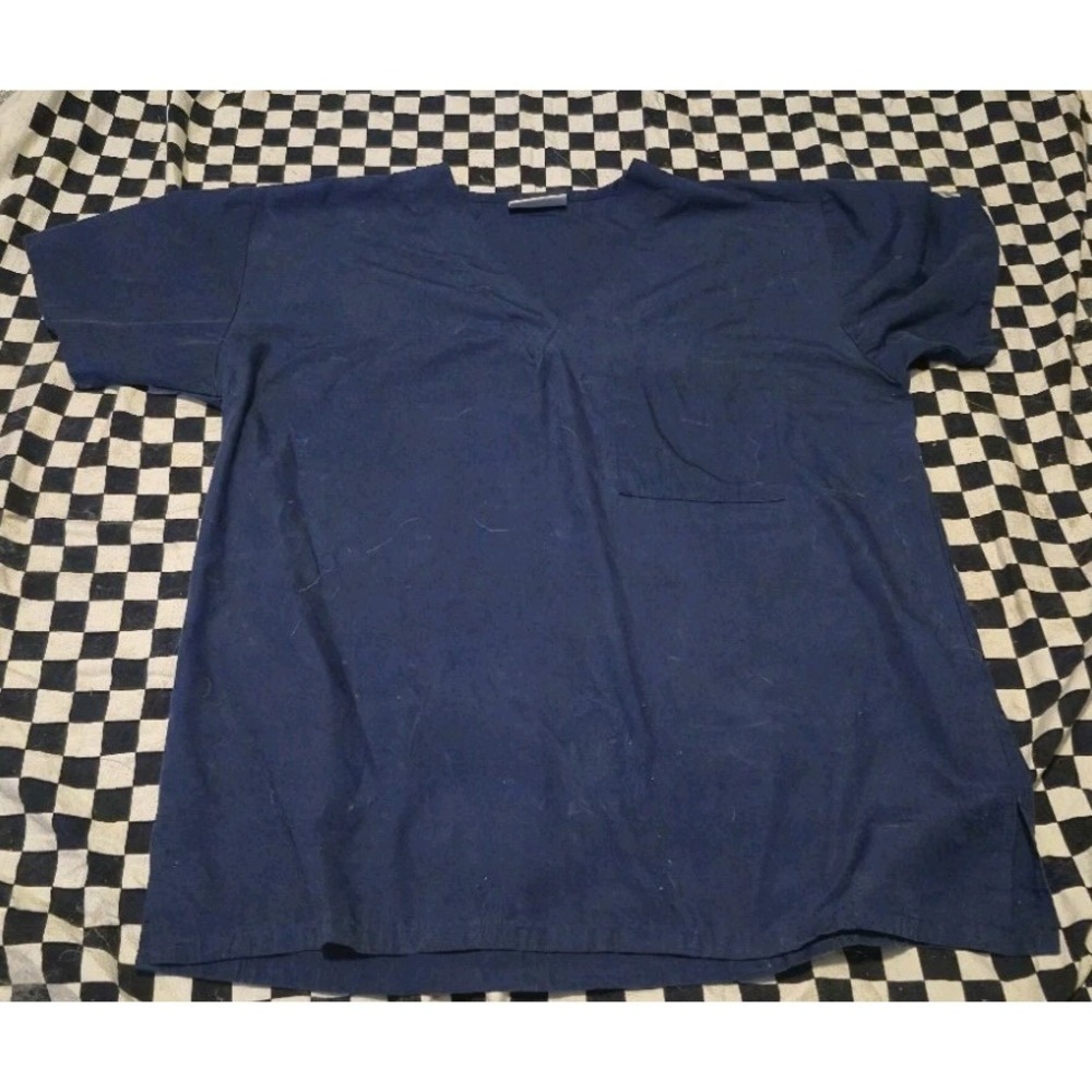 UA Scrubs Uniform Advantage Solid Blue Scrub Top – Medium
